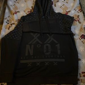 Men’s black on black hoodie